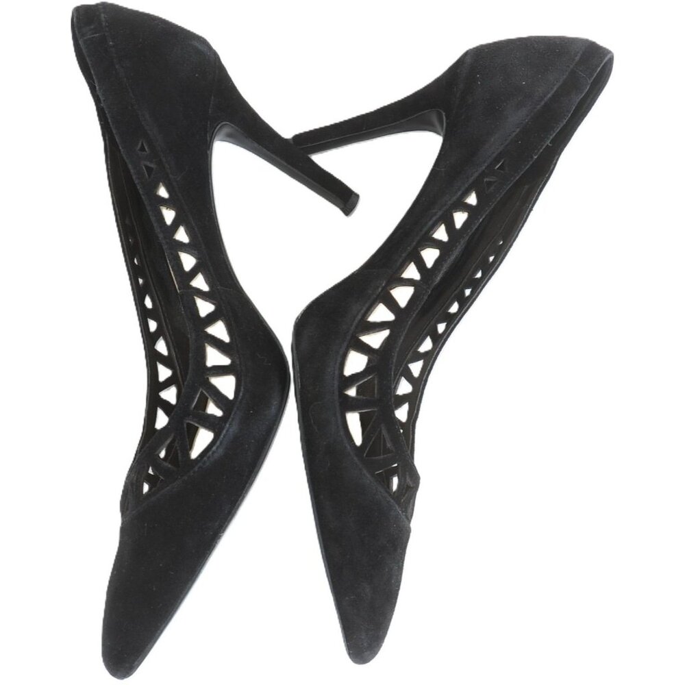 Nine West Jaana Black Suede Pointed Toe Pumps size 9 Business Casual Office Work